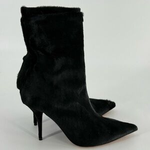 Tabitha Simmons Calf Hair Pointy Toe High Heel Boots 39 / 9